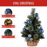 61cm Blue Collection Tabletop Pre-Lit Christmas Tree