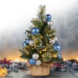 61cm Blue Collection Tabletop Pre-Lit Christmas Tree