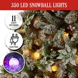 Snowy Crown Pine 2.3m Multicolour Pre-Lit Christmas Tree with 1453 Tips