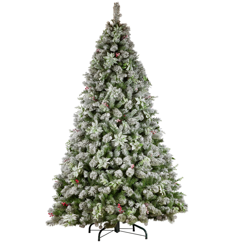 Christabelle Snowy Crown Pine 2.7m Multicolour Pre-Lit Christmas Tree with 2429 Tips