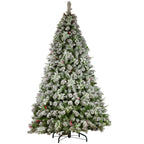 Christabelle Snowy Crown Pine 2.7m Multicolour Pre-Lit Christmas Tree with 2429 Tips