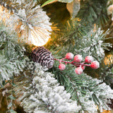 Snowy Crown Pine 2.7m Multicolour Pre-Lit Christmas Tree with 2429 Tips