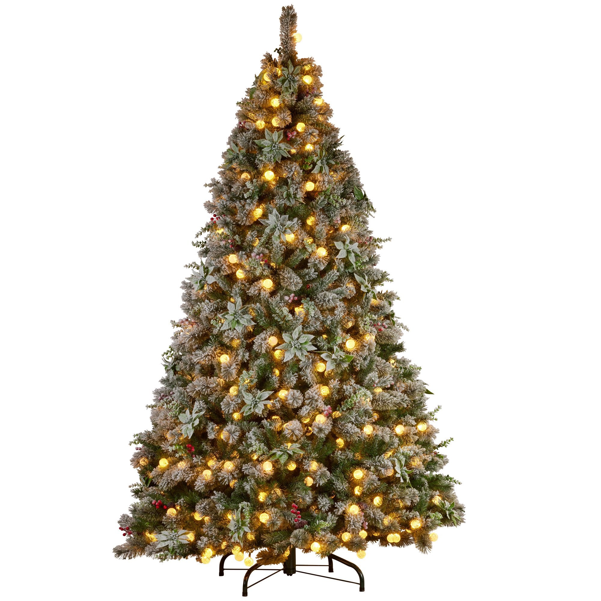 Snowy Crown Pine 3.6m Multicolour Pre-Lit Christmas Tree with 5340 Tips