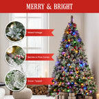 Snowy Crown Pine 3.6m Multicolour Pre-Lit Christmas Tree with 5340 Tips