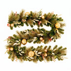 Christabelle 2.74m Deluxe Mountain Pine Christmas Garland Pre Lit Multi Function LED Timer Indoor Festive Holiday Decor