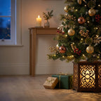 Christabelle 1.2m 4ft Deluxe Mountain Pine Potted Christmas Tree Pre Lit Multi Function LED Artificial Indoor Xmas Decor