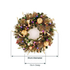 Christabelle 61cm Deluxe Mountain Pine Christmas Wreath Pre Lit Multi Function LED Timer Front Door Xmas Decoration Home