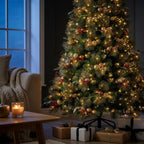 Christabelle 2.3m 7.5ft Deluxe Mountain Pine Christmas Tree Pre Lit Multi Function LED Artificial Indoor Xmas Decor Home