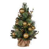 Christabelle 61cm Battery-Operated Christmas Tree with Warm White Lights - Gold Collection