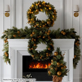 Christabelle 61cm Battery-Operated Christmas Tree with Warm White Lights - Gold Collection