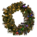 Christabelle 1.22m Split 2pc Christmas Wreath with LED Lights Pine Dual Front Doors Decoration Ornament