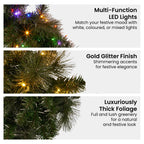 Christabelle 1.22m Split 2pc Christmas Wreath with LED Lights Pine Dual Front Doors Decoration Ornament