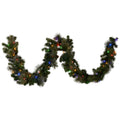 Christabelle 2.7m Christmas Garland with LED Lights Glittery Gold Pine Mantle Decoration Ornament