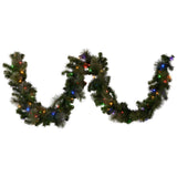 Christabelle 274cm Garland Glittery Gold Pine Battery-Operated Pre-Lit Christmas Garland with Multi-Function LED Lights
