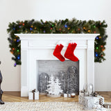 Christabelle 274cm Garland Glittery Gold Pine Battery-Operated Pre-Lit Christmas Garland with Multi-Function LED Lights