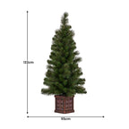 Christabelle 4ft  Christmas Tree Glittery Gold Pine Foliage LED Multi Lights Xmas Decor