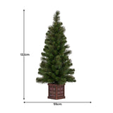 Christabelle 4ft  Christmas Tree Glittery Gold Pine Foliage LED Multi Lights Xmas Decor