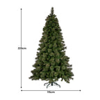 Christabelle 7.5ft Christmas Tree Glittery Gold Pine 650 LED Multi-functional Lights Xmas Decor