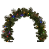 Christabelle 60cm Archway Glittery Gold Battery-Operated Pre-Lit Tabletop Christmas Archway with Multi-Function LED Lights