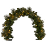 Christabelle 60cm Archway Glittery Gold Battery-Operated Pre-Lit Tabletop Christmas Archway with Multi-Function LED Lights