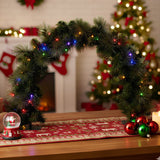 Christabelle 60cm Archway Glittery Gold Battery-Operated Pre-Lit Tabletop Christmas Archway with Multi-Function LED Lights