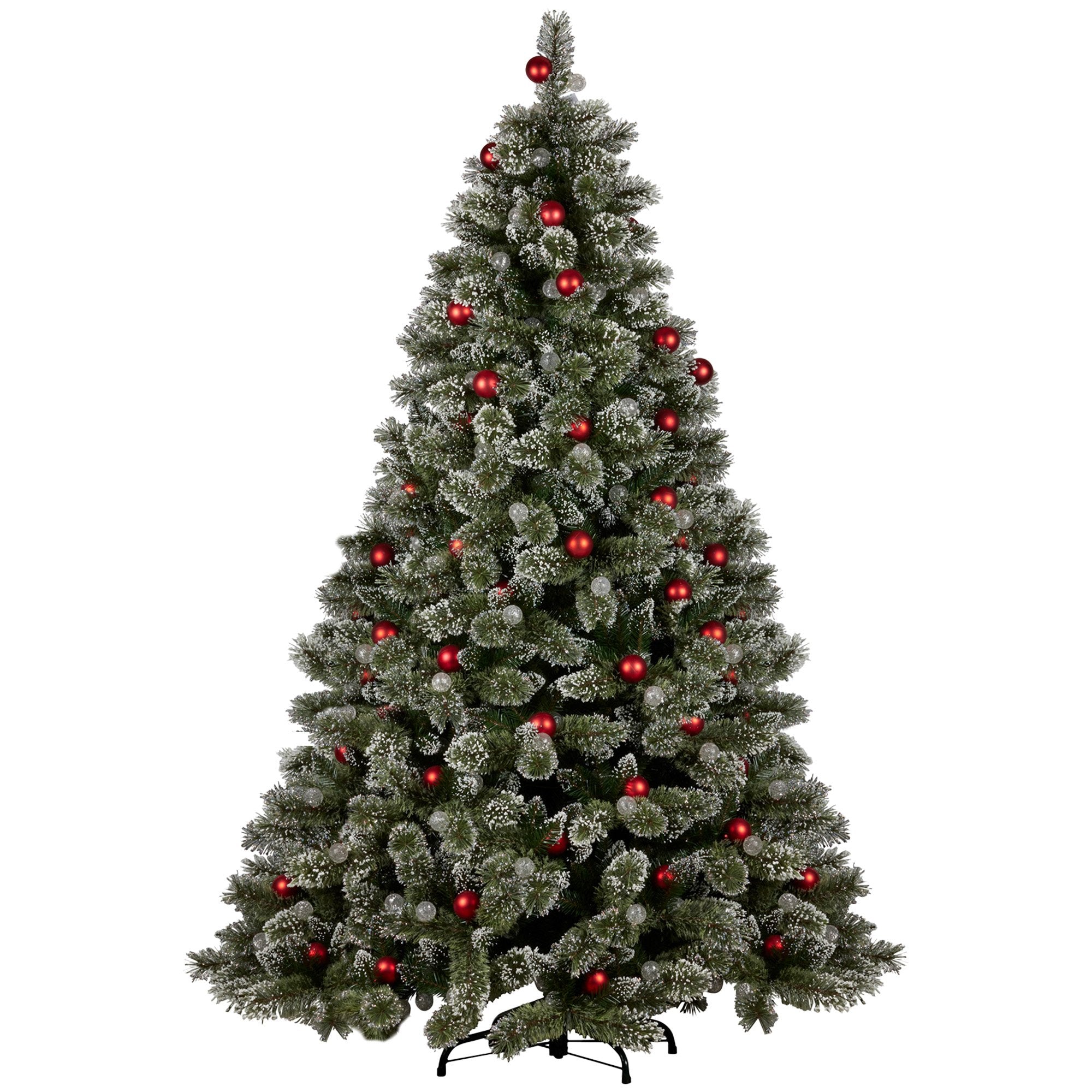 2.3m Snowy Bristle Multicolour Pre-Lit Christmas Tree with 1587 Tips