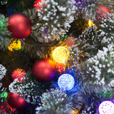 2.7m Snowy Bristle Multicolour Pre-Lit Christmas Tree with 2870 Tips
