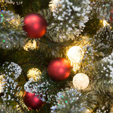 2.7m Snowy Bristle Multicolour Pre-Lit Christmas Tree with 2870 Tips