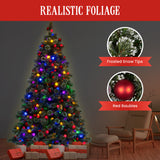 2.7m Snowy Bristle Multicolour Pre-Lit Christmas Tree with 2870 Tips