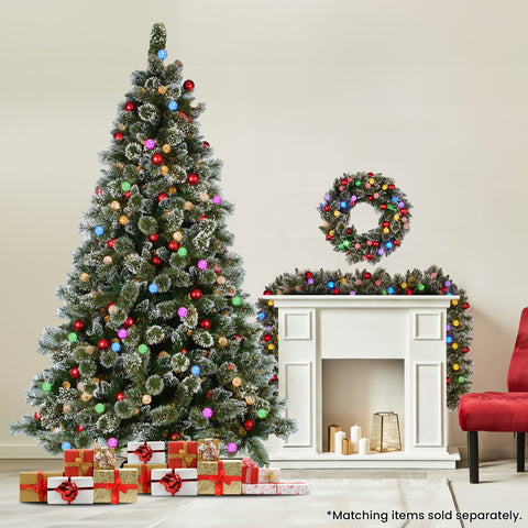 Snowy Bristle 3.6m Multicolour Pre-Lit Christmas Tree with 5532 Tips