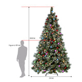 Snowy Bristle 3.6m Multicolour Pre-Lit Christmas Tree with 5532 Tips