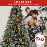 Snowy Bristle 3.6m Multicolour Pre-Lit Christmas Tree with 5532 Tips