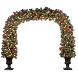 Snowy Bristle 2.4m Christmas Archway with Snowball  Lights