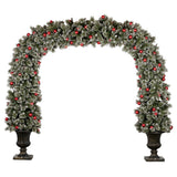 Snowy Bristle 2.4m Christmas Archway with Snowball  Lights