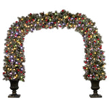 Snowy Bristle 2.4m Christmas Archway with Snowball  Lights