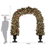 Snowy Bristle 2.4m Christmas Archway with Snowball  Lights