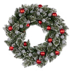 76cm Snowy Bristle Pre-Lit Multicolour Christmas Wreath