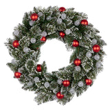 76cm Snowy Bristle Pre-Lit Multicolour Christmas Wreath