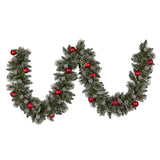 Christabelle 2.74m Christmas Garland Snowy with LED Lights Multicolour Tree Decoration Ornament