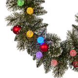 Christabelle 2.74m Christmas Garland Snowy with LED Lights Multicolour Tree Decoration Ornament