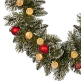 Christabelle 2.74m Christmas Garland Snowy with LED Lights Multicolour Tree Decoration Ornament