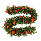 Christabelle 2.74m Sable Fir Christmas Garland Pre Lit Multi Function LED Timer Mantel Staircase Xmas Decoration Home