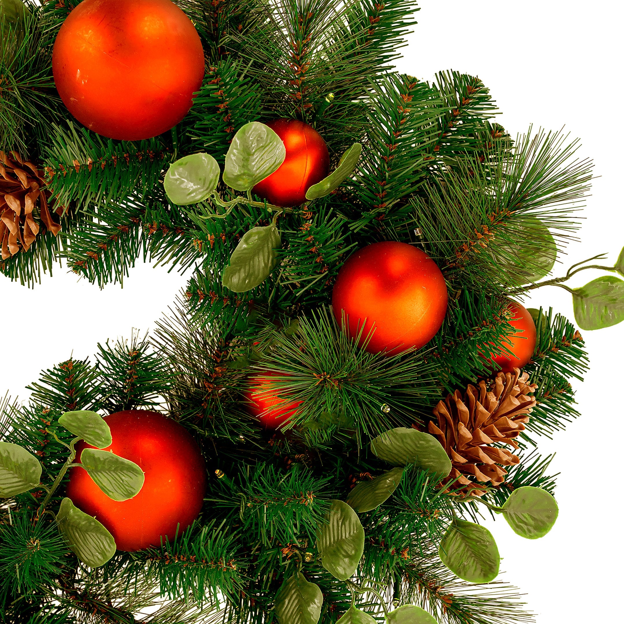 Christabelle 2.74m Sable Fir Christmas Garland Pre Lit Multi Function LED Timer Mantel Staircase Xmas Decoration Home
