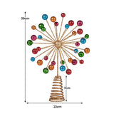 Christabelle Christmas Tree Topper Glittery Baubles Gold Decoration Multi-Colour Ornaments