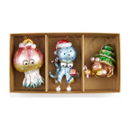 Christabelle 3 Sea Animal Christmas Ornaments Assorted Novelty Figures 7.5cm Xmas Tree Decorations Hanging Baubles