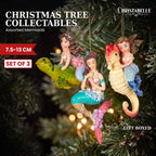 Christabelle 3 Mermaid Christmas Ornaments Assorted Novelty Figures 13cm Xmas Tree Decorations Hanging Baubles