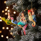 Christabelle 3 Mermaid Christmas Ornaments Assorted Novelty Figures 13cm Xmas Tree Decorations Hanging Baubles