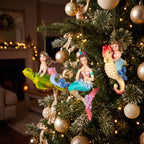 Christabelle 3 Mermaid Christmas Ornaments Assorted Novelty Figures 13cm Xmas Tree Decorations Hanging Baubles