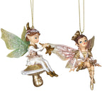Christabelle 3 Fairy Christmas Ornaments Assorted Novelty Figures 10cm Xmas Tree Decorations Hanging Baubles