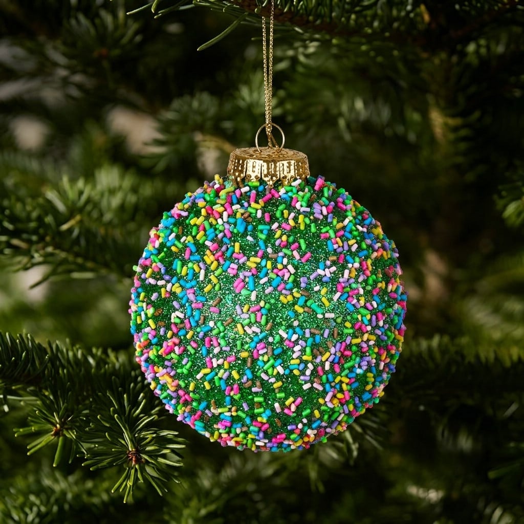 Christabelle 6 Beaded Glass Christmas Baubles Assorted 10cm Xmas Tree Decorations Hanging Ornaments Gift Boxed Set